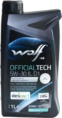 WOLF OFFICIALTECH 5W30 IL D1 Синт. Моторное масло 1л