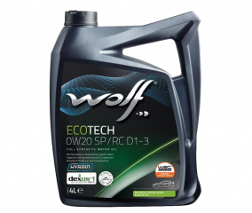 Wolf ECOTECH 0W20 SP/RC D1-3 Синт. Моторное масло (Гибрид) 4л