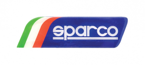 Эмблема с логотипом SPARCO, SPC/EMB-003BK клеется на кузов а/м, флаг в шашечку, синий, 1/100