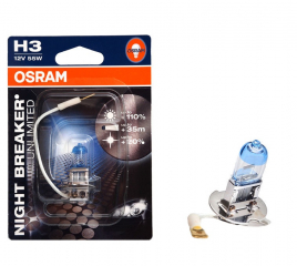 Автолампа H3 (55) PK22s+110% NIGHT BREAKER UNLIMITED (блистер) 12V OSRAM 64151NBUбл