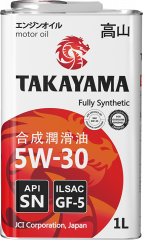 Takayama Adaptec 5W30 ILSAC GF-5/API SN 1л Моторное масло (металл)