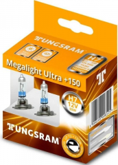 Автолампа H7 (55) PX26d +150% Megalight Ultra + 150 (Бокс, 2шт) TUNGSRAM