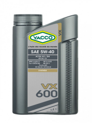 YACCO VX 600 5W40 Синт. Моторное масло 1л