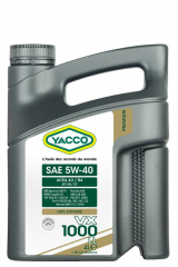 YACCO VX 1000 LL 5W40 Синт. Моторное масло 4л