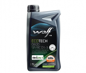 Wolf ECOTECH 0W20 SP/RC D1-3 Синт. Моторное масло (Гибрид) 1л