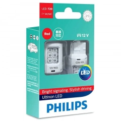 Автолампа W21W LED W3x16q RED Ultinon LED (упаковка 2шт) 12V PHILIPS 11065ULRX2