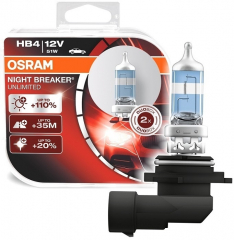 Автолампа HB4/9006 (51) P22d+110% NIGHT BREAKER UNLIMITED (евробокс, 2шт) 12V OSRAM 9006NBU2(EURO)