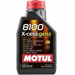 Motul 8100 X-cess GEN2 5w40 1Л Мотор.масло