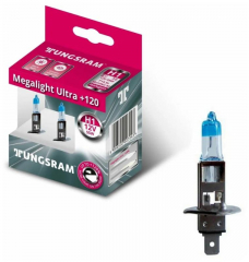 Автолампа H1 (55) P14.5s Megalight Ultra + 120 (упаковка, 2шт) TUNGSRAM