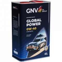 GNV Global Power 0W40 Synthetic A3/B4, SN/CF Моторное масло 4л (металл)