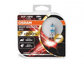 Автолампа H7 (55) PX26d+200% NIGHT BREAKER (евробокс, 2шт) 12V OSRAM 64210NB200-HCB