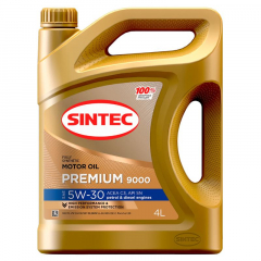 Sintec Premium 9000 5W30 API SN/ACEA C3 4л Моторное масло