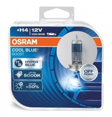 Автолампа H4 (60/55) P43t COOL BLUE HYPER+50% 5000K (евробокс, 2шт) 12V OSRAM 62193CBHP2(EURO)