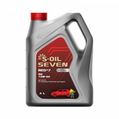 S-OIL 7 RED #9 SN 10W40 П/синт. Моторное масло 4л (РОЗЛИВ)