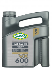 YACCO VX 600 5W40 Синт. Моторное масло 4л