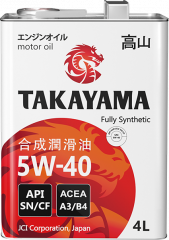 Takayama 5W40 API SN/СF 4л Моторное масло (металл)