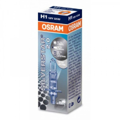 Автолампа H1 (55) P14.5s+60% SILVERSTAR 2.0 12V OSRAM 64150SV2