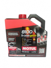 Motul 8100 X-cess GEN2 5w40 4Л Мотор.масло+Glass Clean 0.5л Промо набор