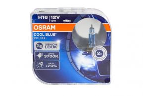 Автолампа H16 (19) PGJ19-3+20% COOL BLUE INTENSE 4200K 12V (к-т 2шт.) OSRAM 64219CBI-HCB