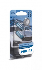 Автолампа W5W (W2.1*9.5d) White Vision (блистер, 2шт) 12V PHILIPS